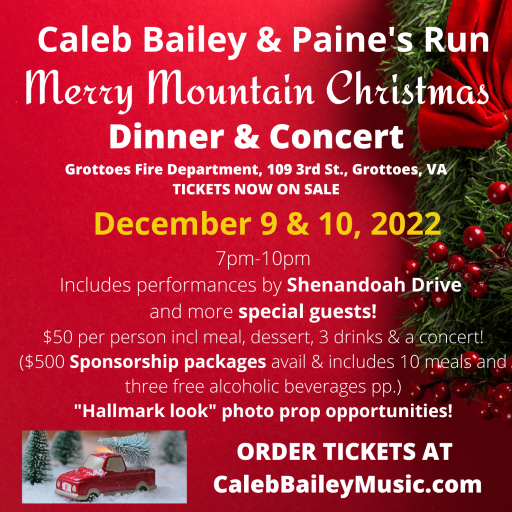 Caleb Bailey Announces New Gospel Single “Hiram Built the Temple”   Ahead of Merry Mountain Christmas Dinner & Concert